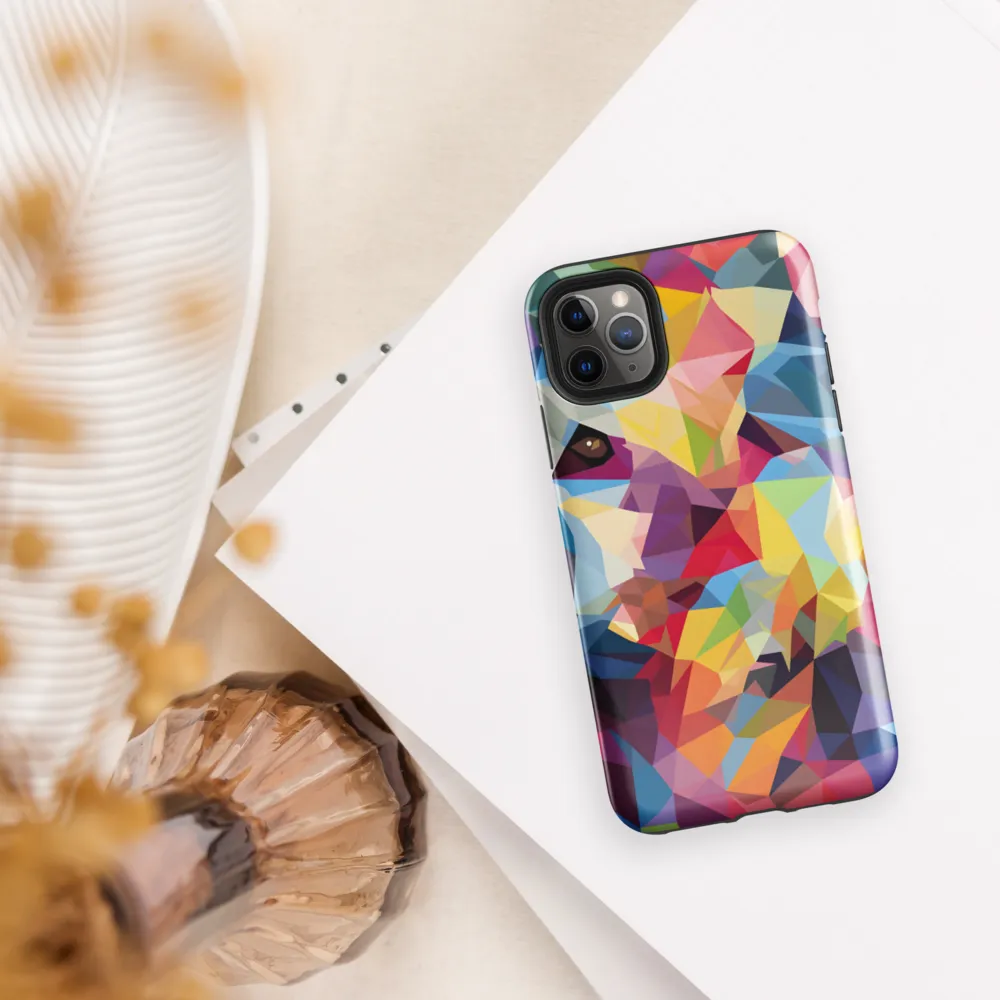 Playful Geometry: The Bear's Face | Phone Case |  11 Pro Max | Tough Case | Glossy