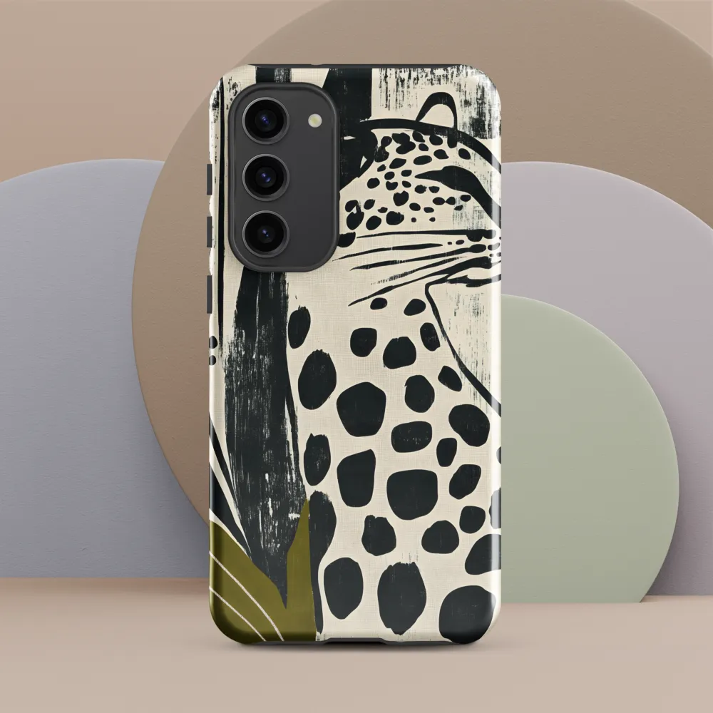 Leopard in Silhouette: A Modern Appeal | Phone Case |  S23 Plus | Tough Case | Glossy