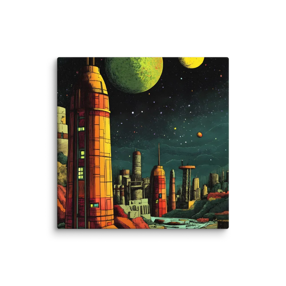 Cosmic Cityscape | Canvas | 37″×37″
