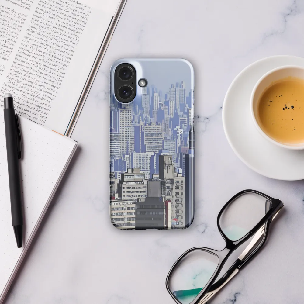 Urban Symphony: A Cityscape in Blues and Grays | Phone Case |  16 Plus | Snap Case | Glossy