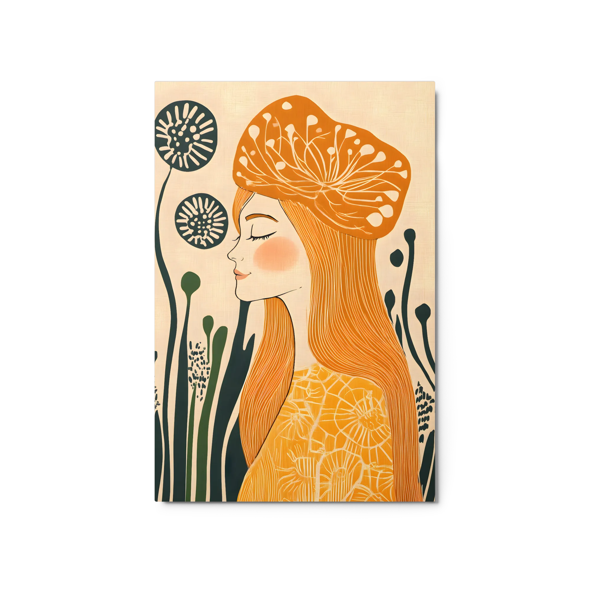 Whispering Woods Woman 
 Metal Print | 20″x 30″