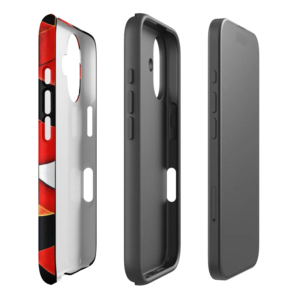 Dynamic Geometric Interplay | Phone Case |  16 | Tough Case | Matte