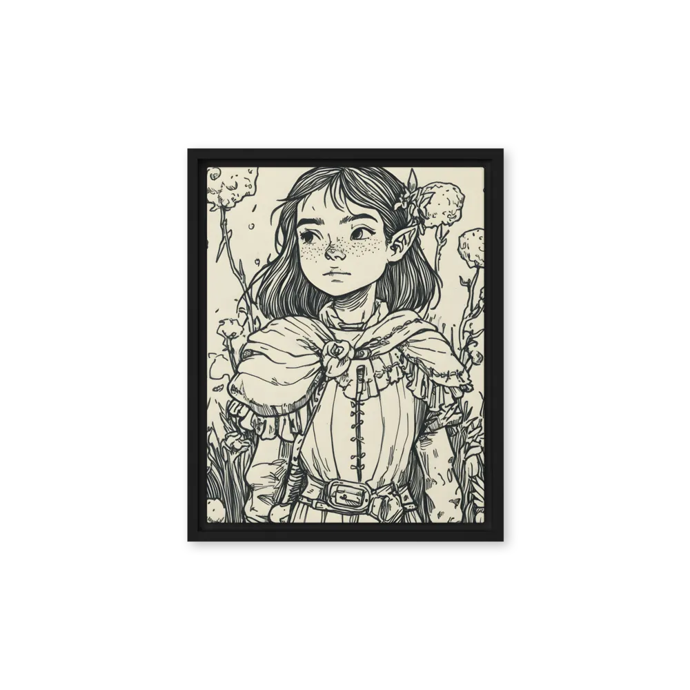A Young Guardian of Nature | Canvas with Black Frame | 11″×14″