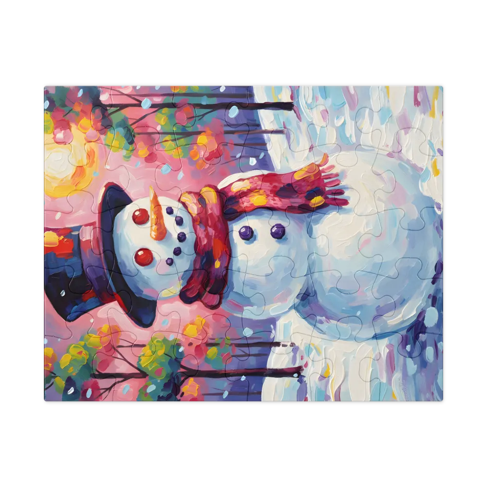 Chromatic Snowman 
 Jigsaw Puzzle in Tin Box