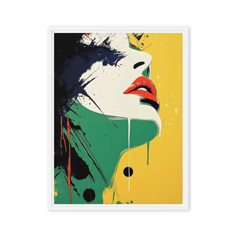 Bold Reflections: A Pop Art Portrait | Canvas with White Frame | 24″×32″