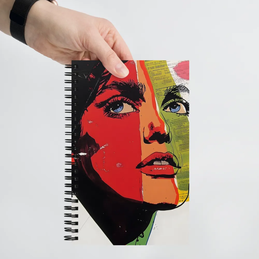 Vibrant Expressions: A Pop Art Portrait | Spiral Notebook