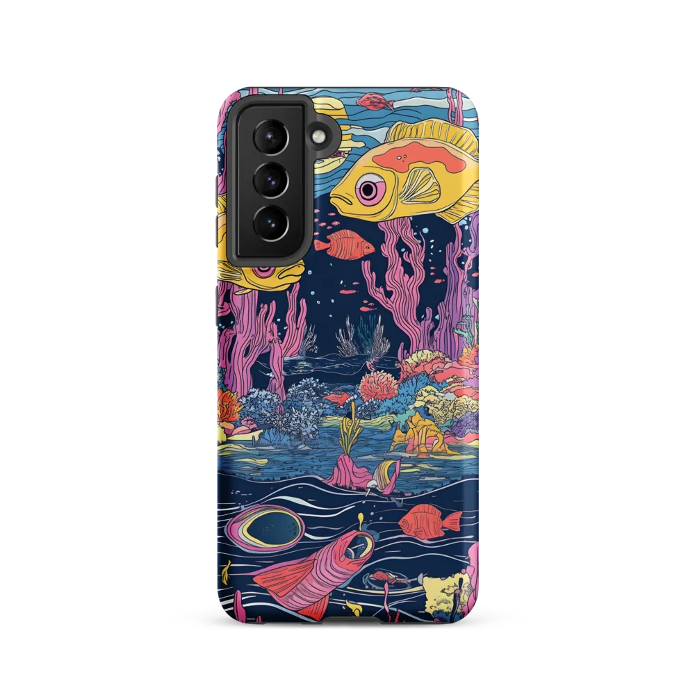 Underwater Dreamscape: A Playful Encounter | Phone Case |  S21 | Tough Case | Matte