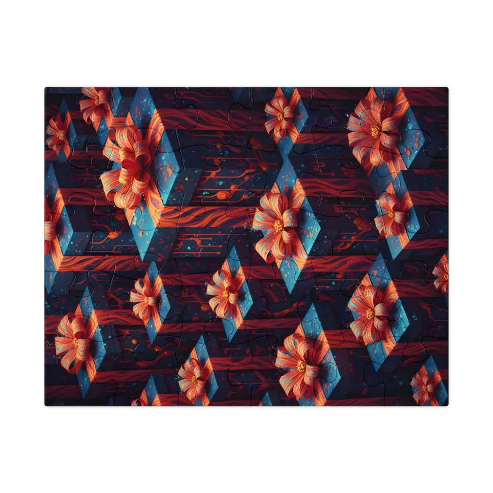 Midnight Gift Boxes 
 Jigsaw Puzzle in Tin Box