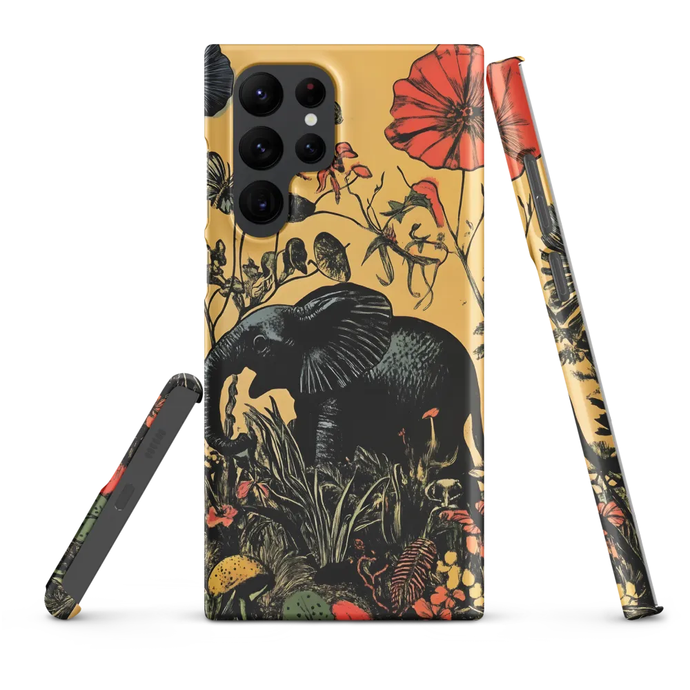 Floral Majesty: The Elephant's Sanctuary | Phone Case |  S22 Ultra | Snap Case | Matte