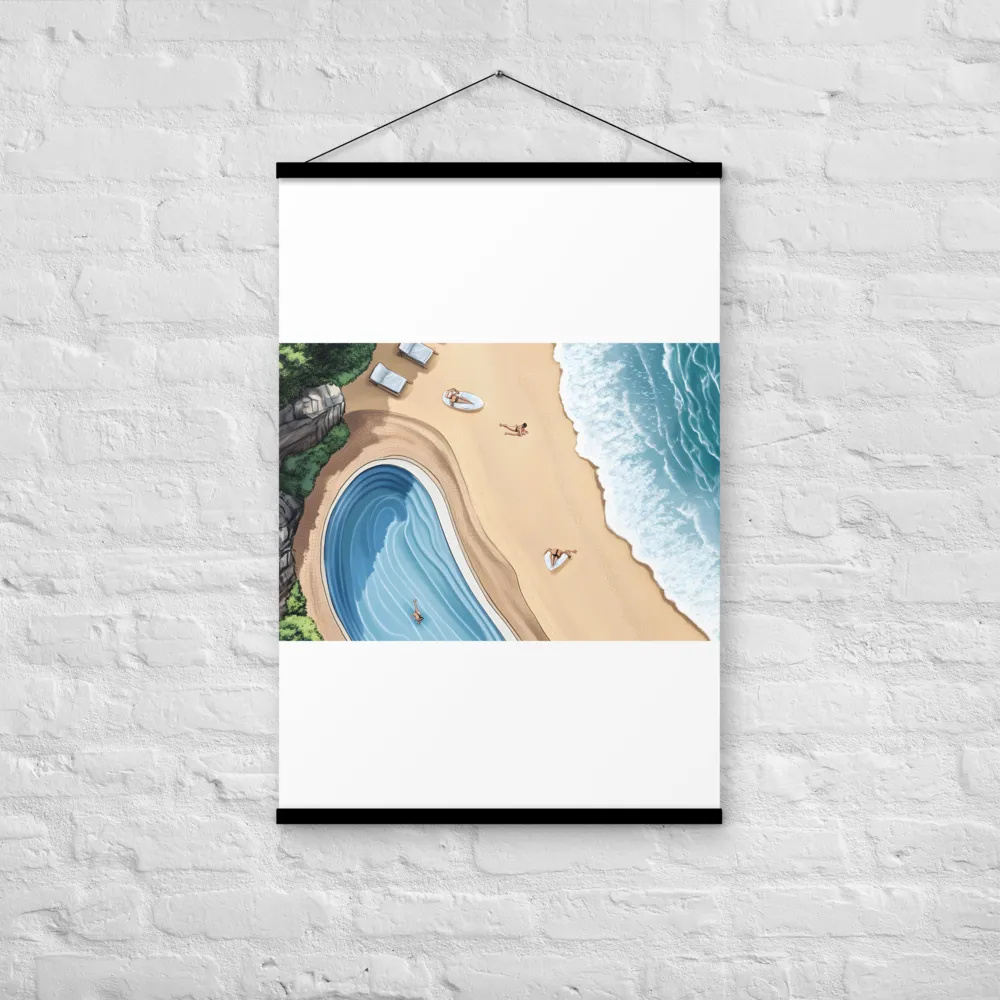 Serenity by the Shore | Poster With Black Wood Hanger | 24″×36″