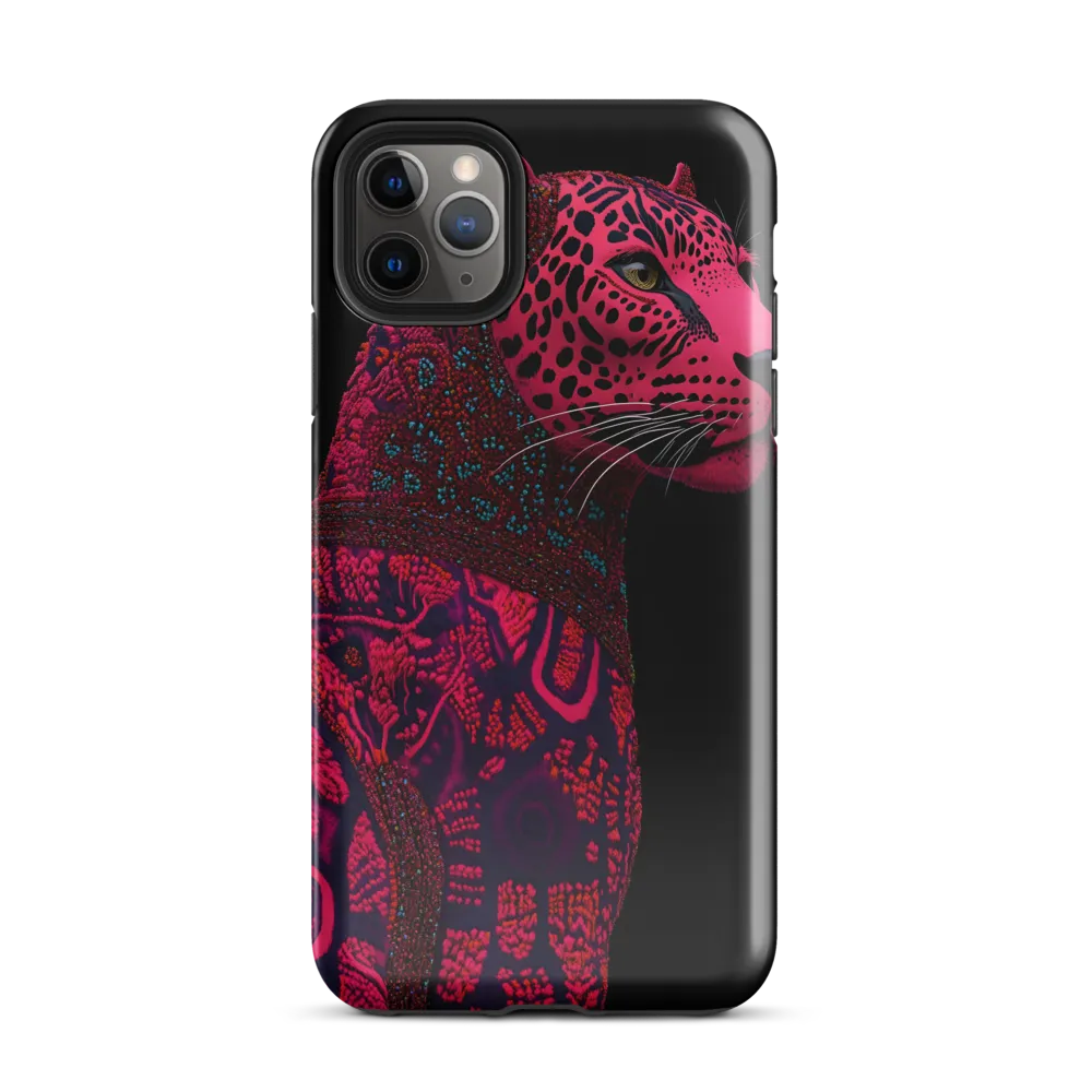 Surreal Majesty: The Pink Leopard | Phone Case |  11 Pro Max | Tough Case | Glossy