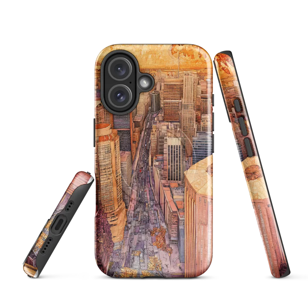 Mosaic Cityscape at Dusk