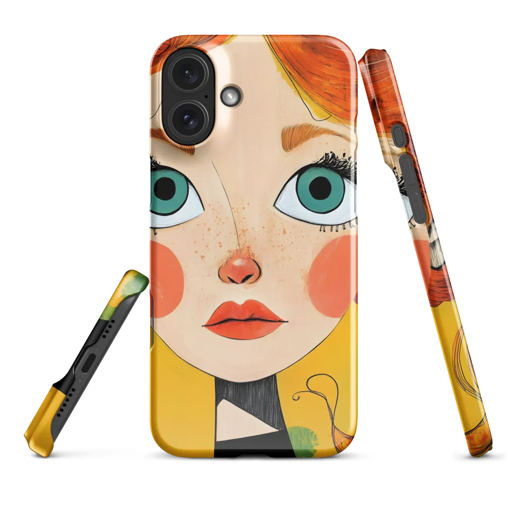 Whimsical Portrait of a Girl | Phone Case |  16 Plus | Snap Case | Glossy