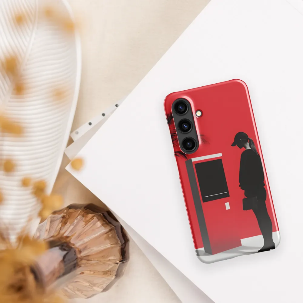 Contemplation in Red | Phone Case |  S24 | Snap Case | Glossy