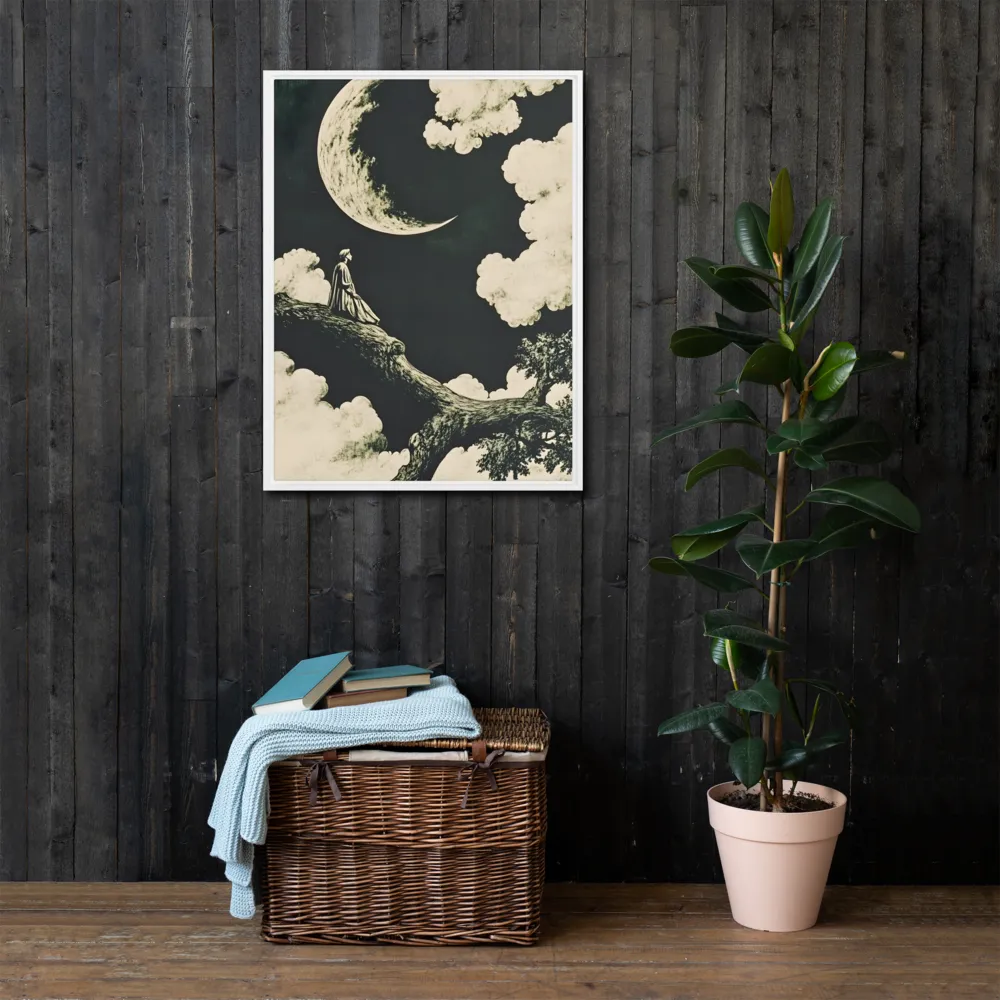 Whispers of the Moon | Canvas with White Frame | 24″×32″
