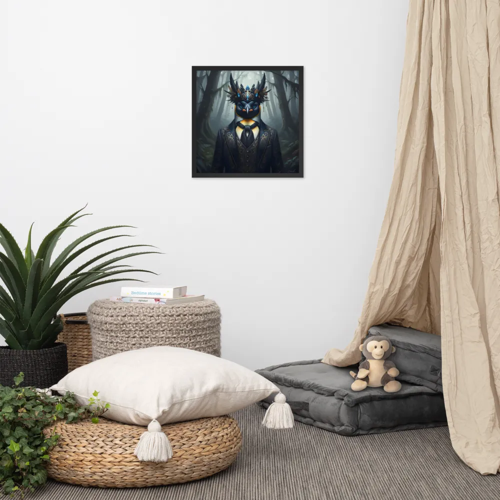 Woodland Regent 
 Poster with Black Frame | 18″x 18″