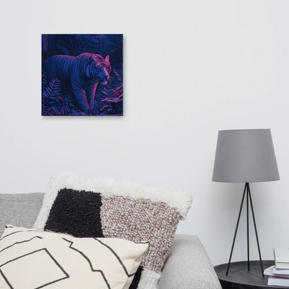 Mystic Prowler: The White Tiger in the Jungle | Canvas | 16″×16″