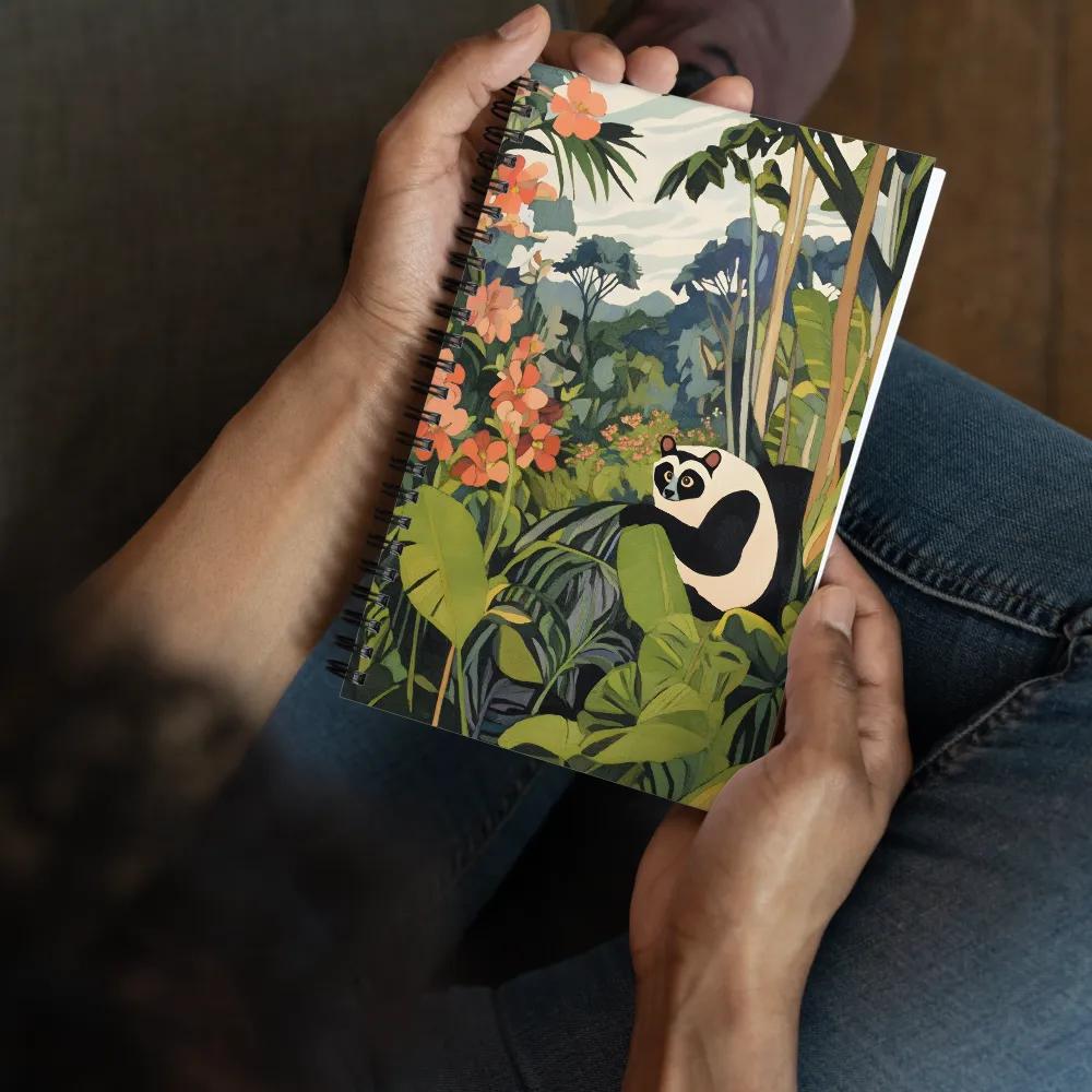 Panda in Paradise | Spiral Notebook