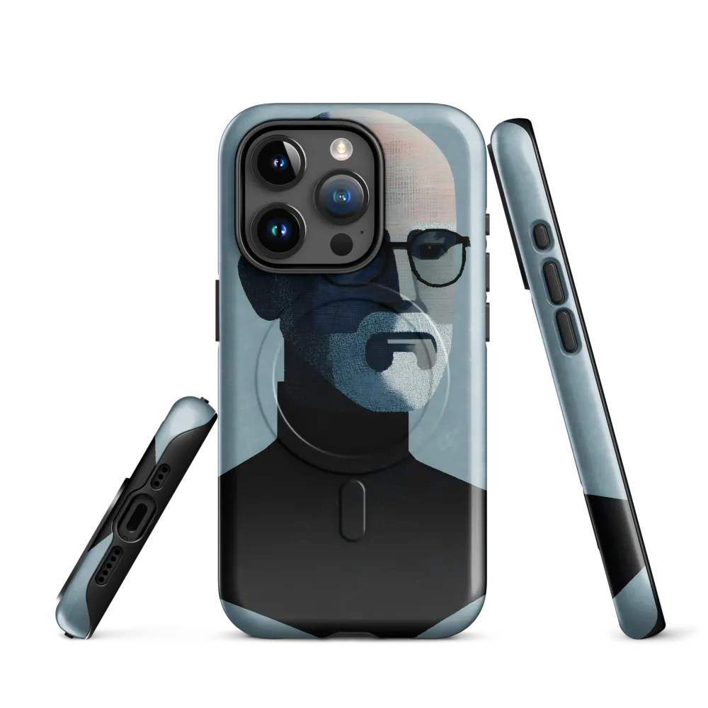 Minimalist Portrait of a Modern Man | Phone Case |  15 Pro | MagSafe® Tough Case | Glossy