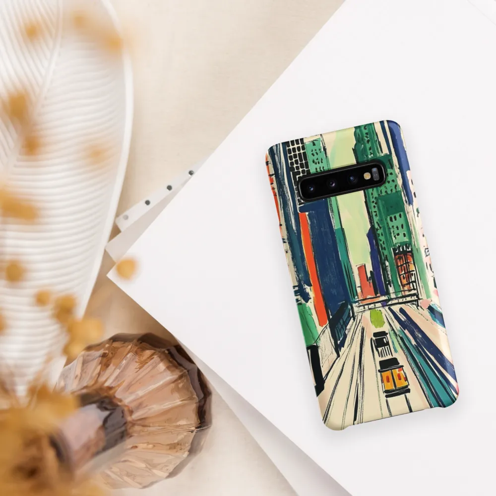 Urban Vibrance: A City in Motion | Phone Case |  S10 | Snap Case | Matte