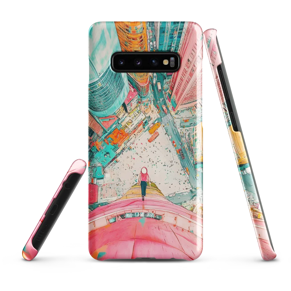 Vertical Horizons: A Surreal Cityscape Adventure | Phone Case |  S10 Plus | Snap Case | Glossy