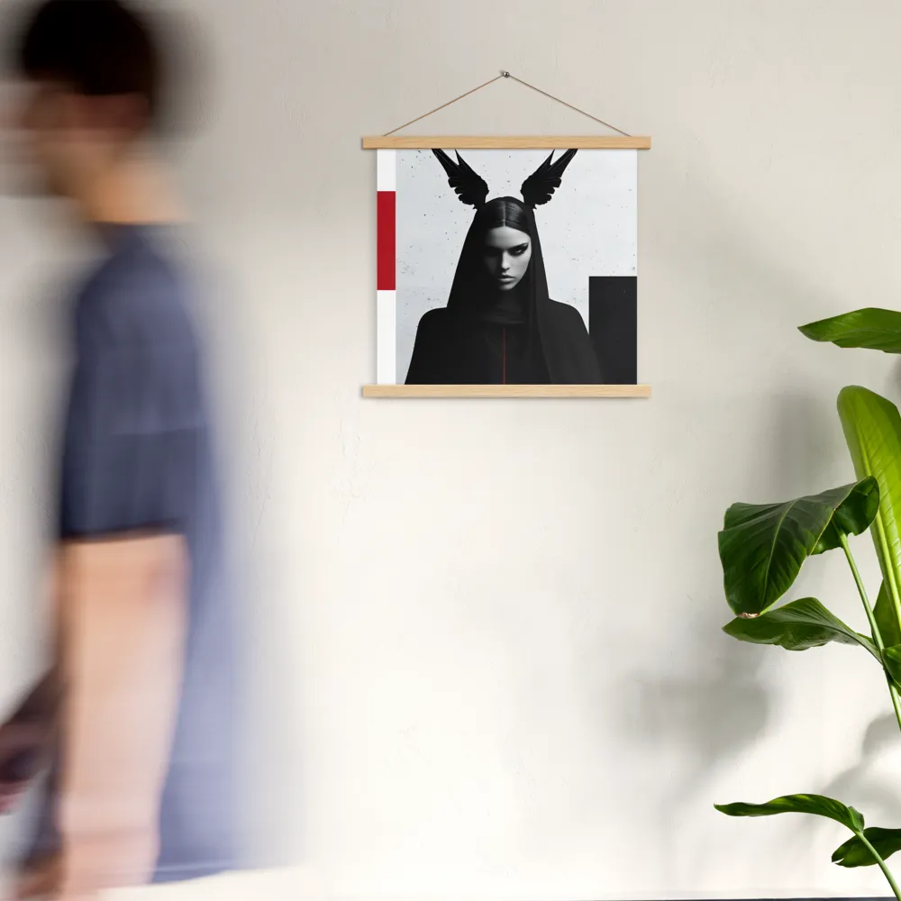 Whispers of Darkness | Poster With Oak Wood Hanger | 18″×18″