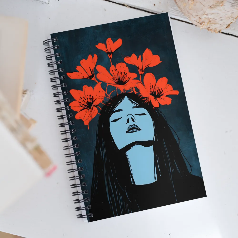 Crowned in Bloom | Spiral Notebook