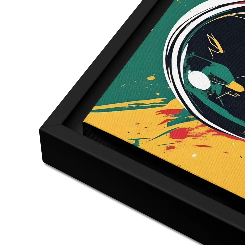 Galactic Explorer: A Modern Odyssey | Canvas with Black Frame | 16″×16″