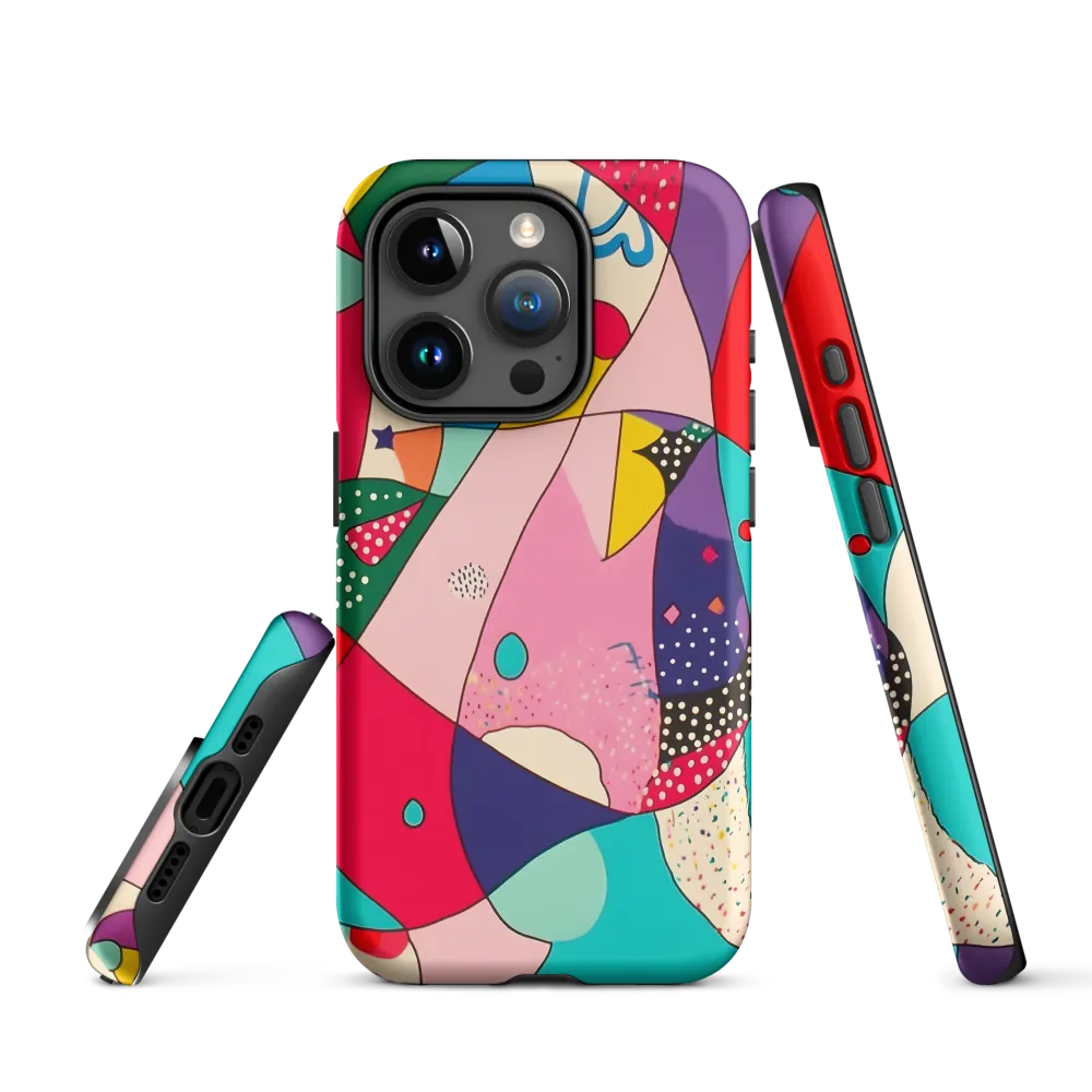 Playful Geometry in Color | Phone Case |  15 Pro | Tough Case | Matte