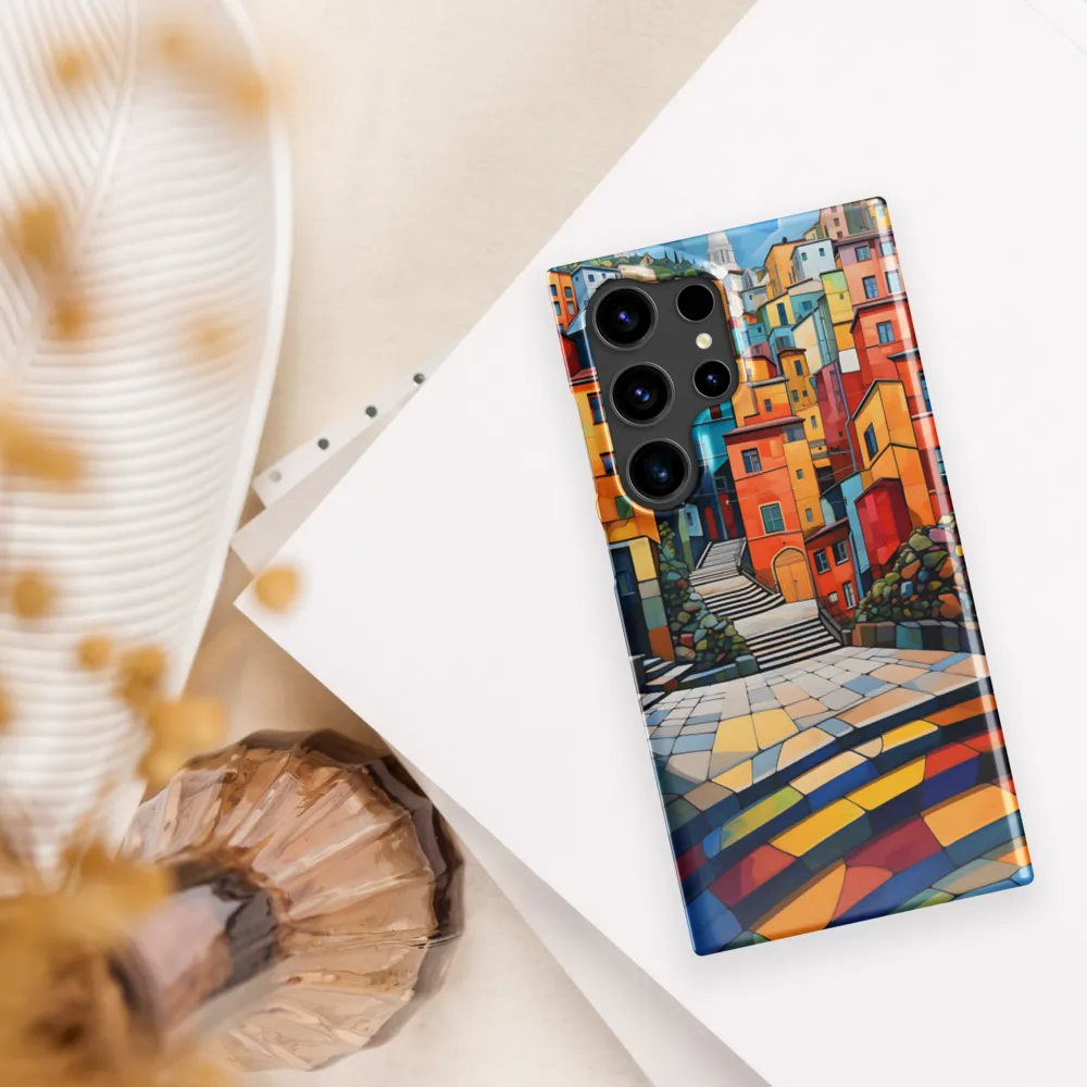 Vibrant Village: A Cubist Journey