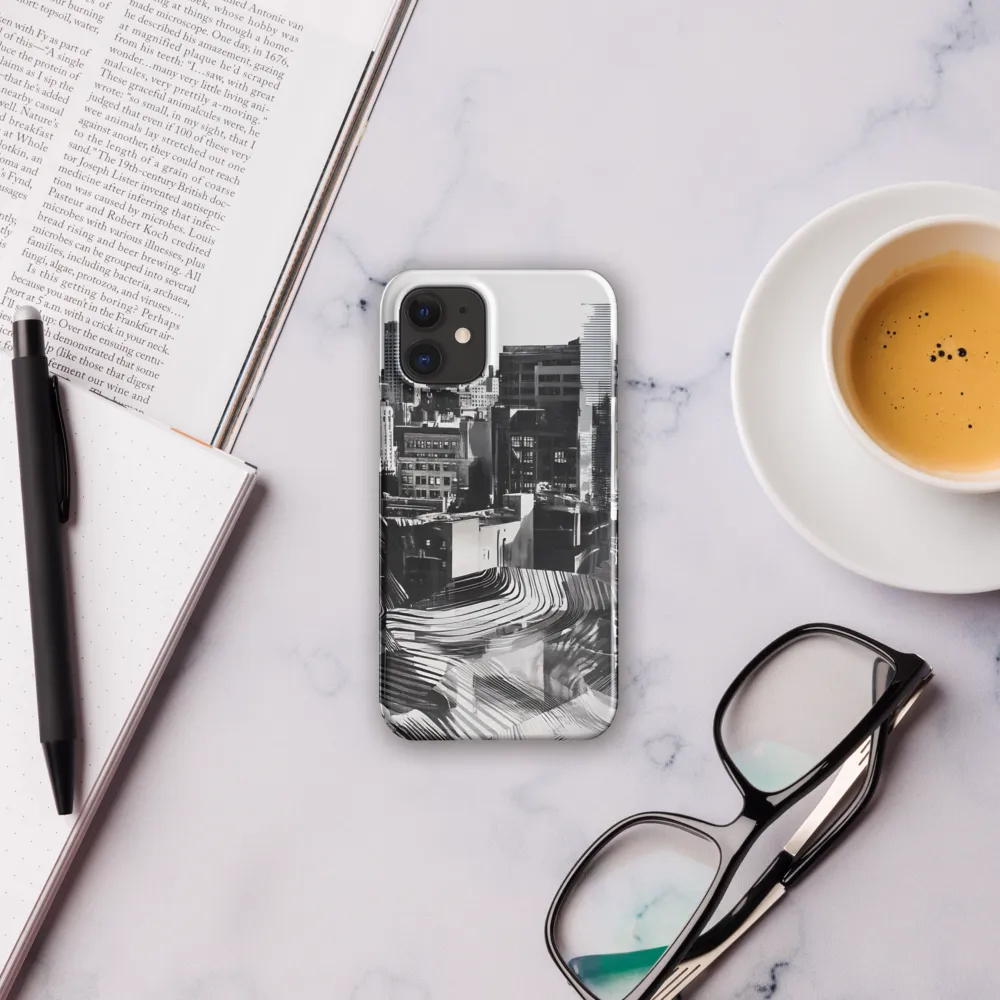 Urban Rhythm in Black and White | Phone Case |  12 Mini | Snap Case | Glossy