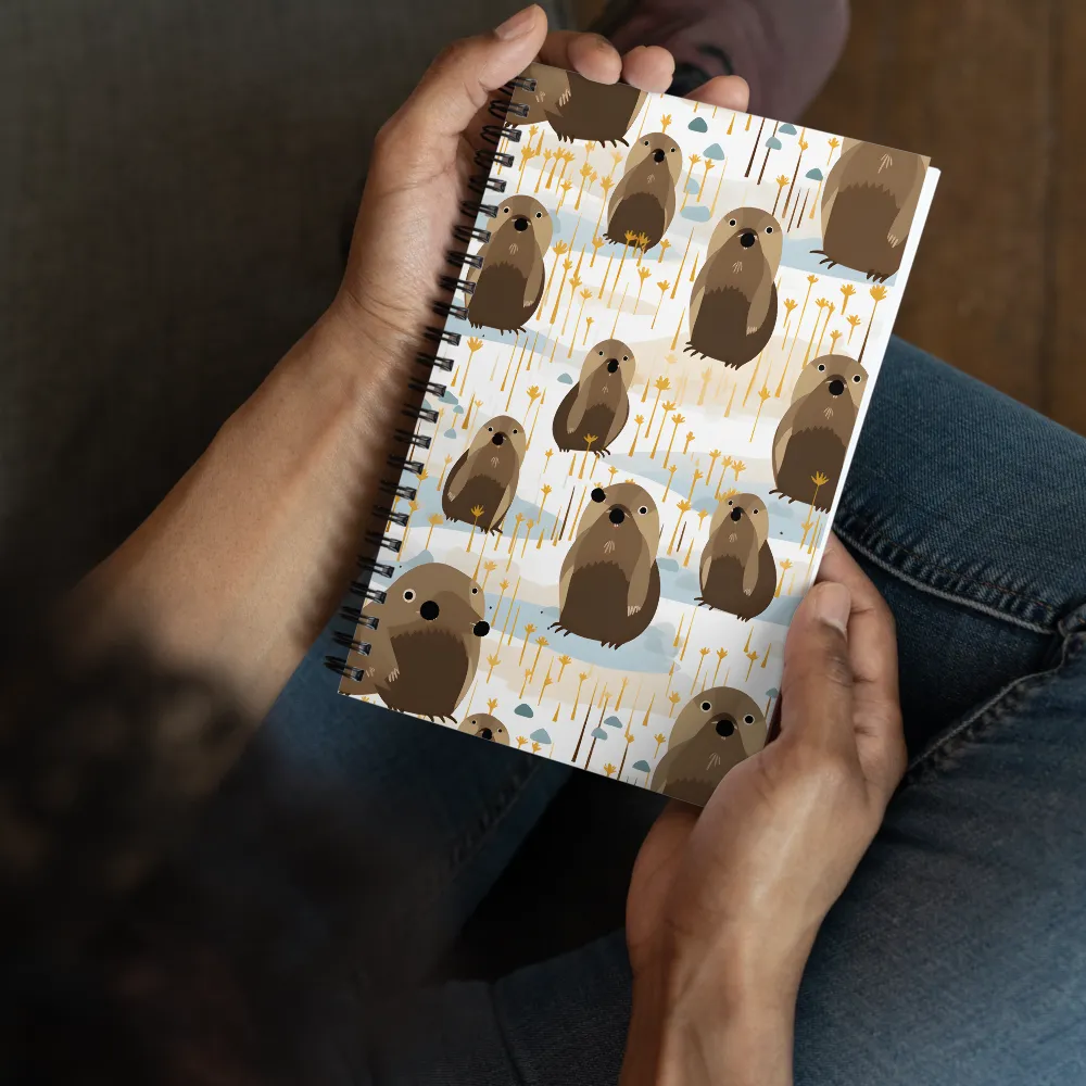 Whimsical Waters: A Celebration of Otters and Seals | Spiral Notebook