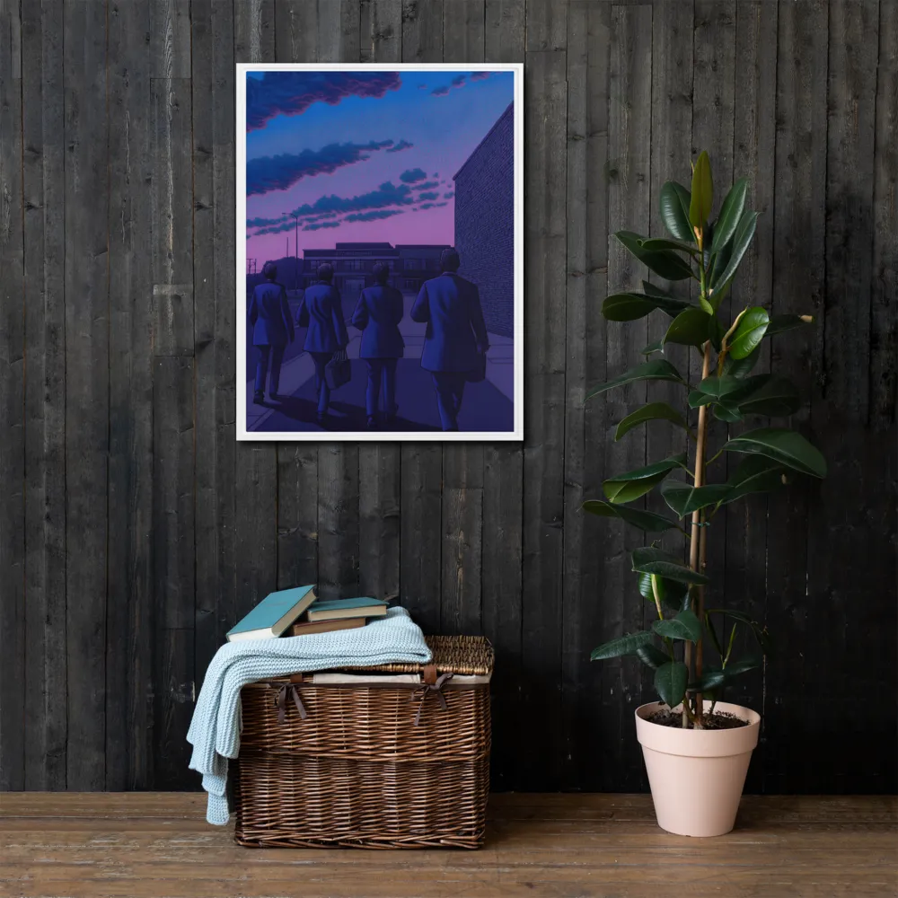 The Twilight Stroll | Canvas with White Frame | 24″×32″
