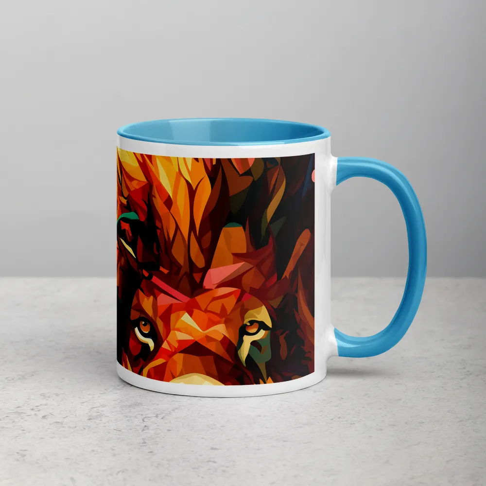 Majestic Gaze: The Polygonal Lion