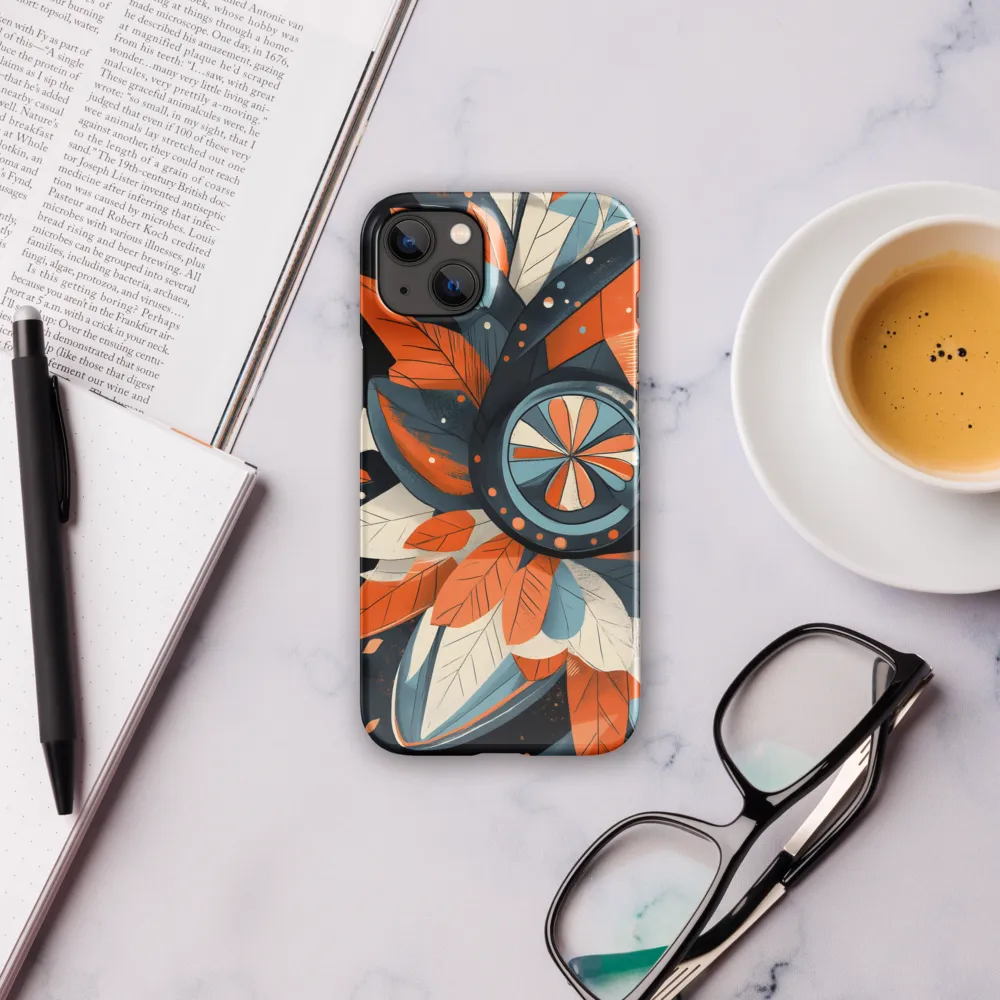 Floral Symphony in Orange and Teal