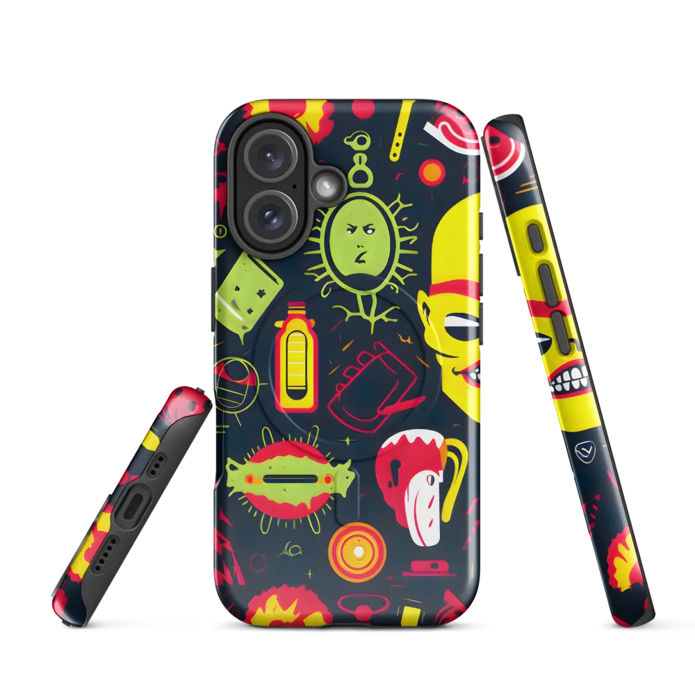 Neon Revelry: A Quirky Exploration of Modern Pop Art