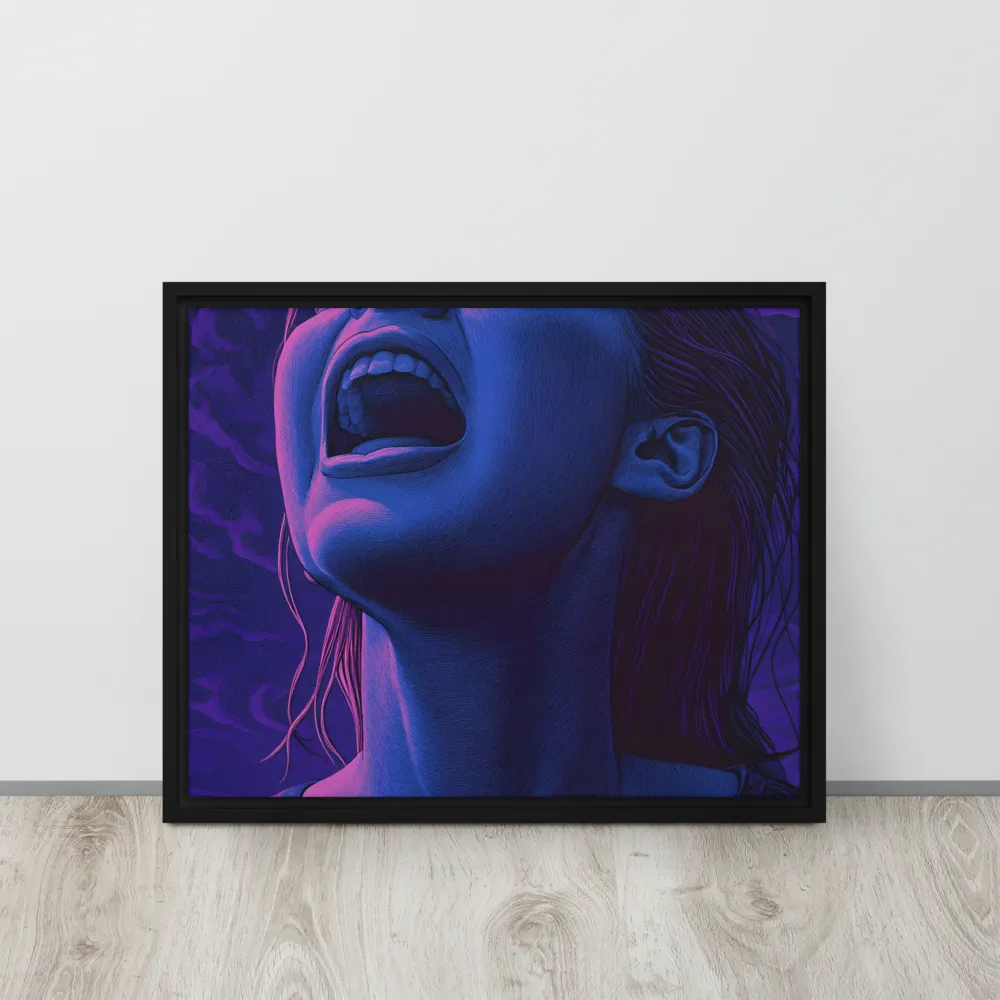 Echoes of Anguish | Canvas with Black Frame | 16″×20″