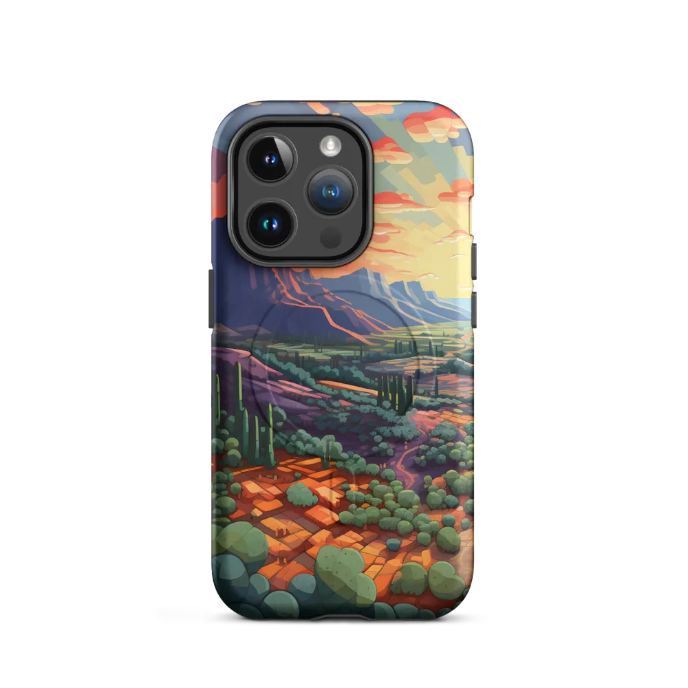 Desert Serenity at Dusk | Phone Case |  14 Pro | MagSafe® Tough Case | Matte