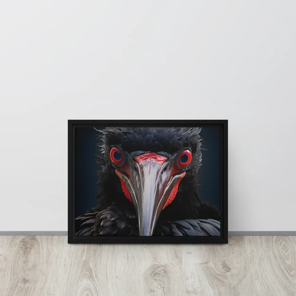 Gaze of the Abyss | Canvas with Black Frame | 12″×16″