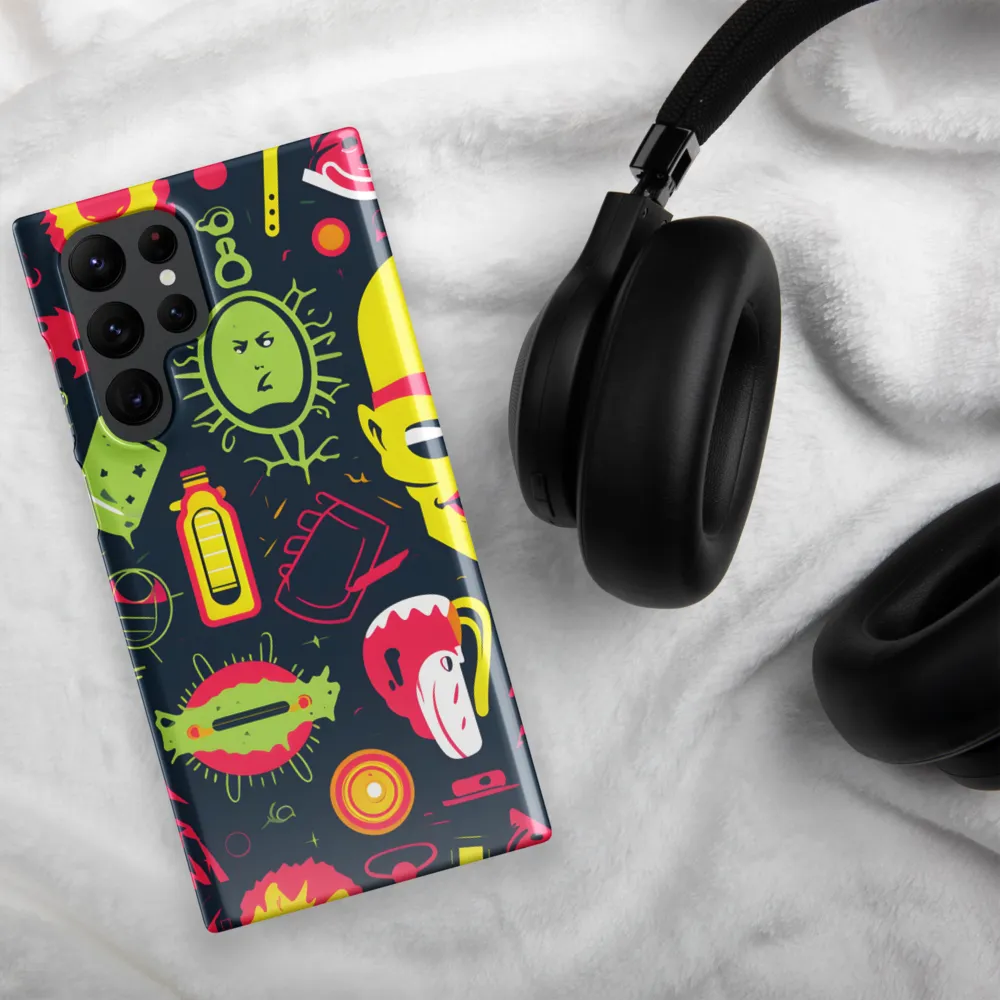 Neon Revelry: A Quirky Exploration of Modern Pop Art | Phone Case |  S22 Ultra | Snap Case | Glossy