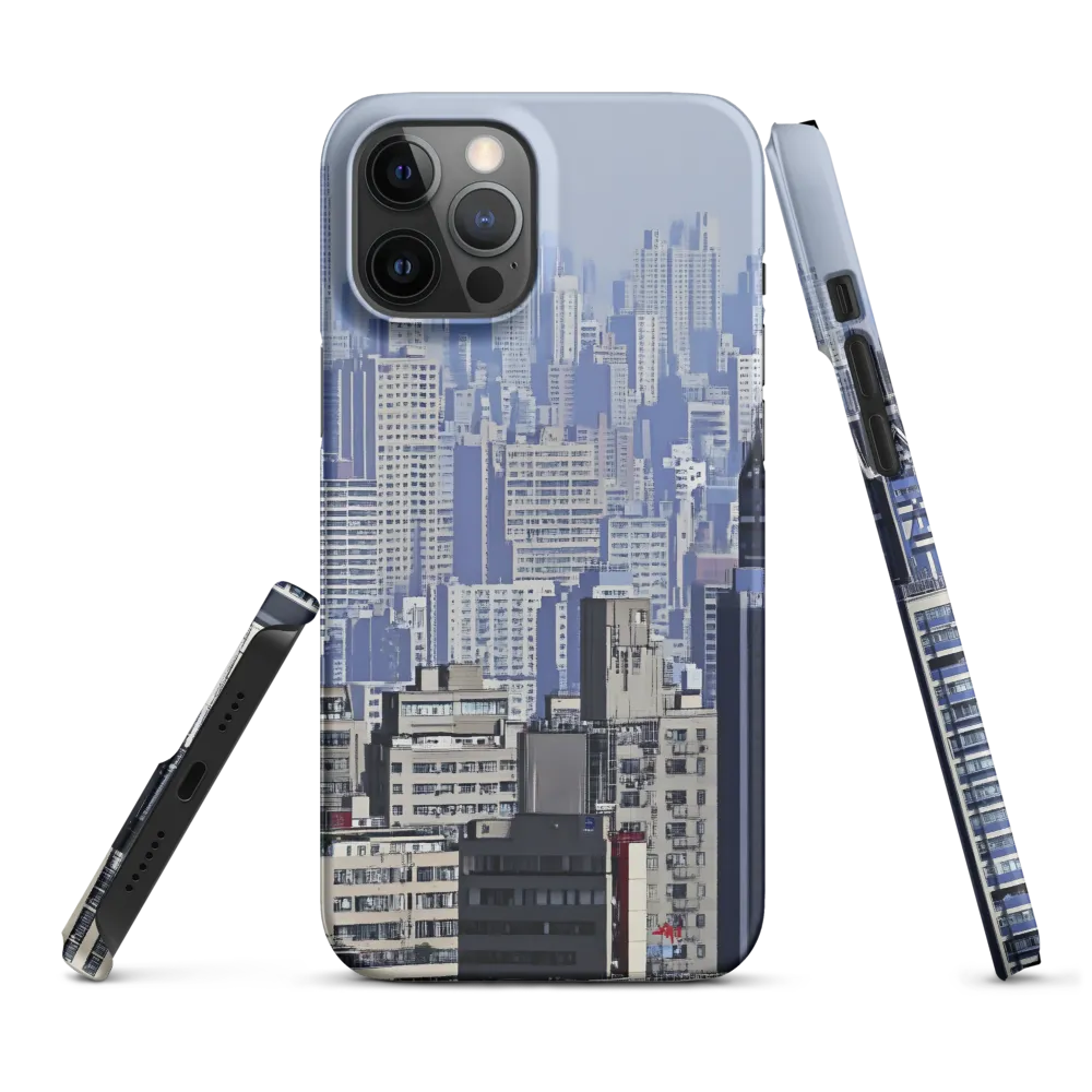 Urban Symphony: A Cityscape in Blues and Grays | Phone Case |  12 Pro Max | Snap Case | Matte