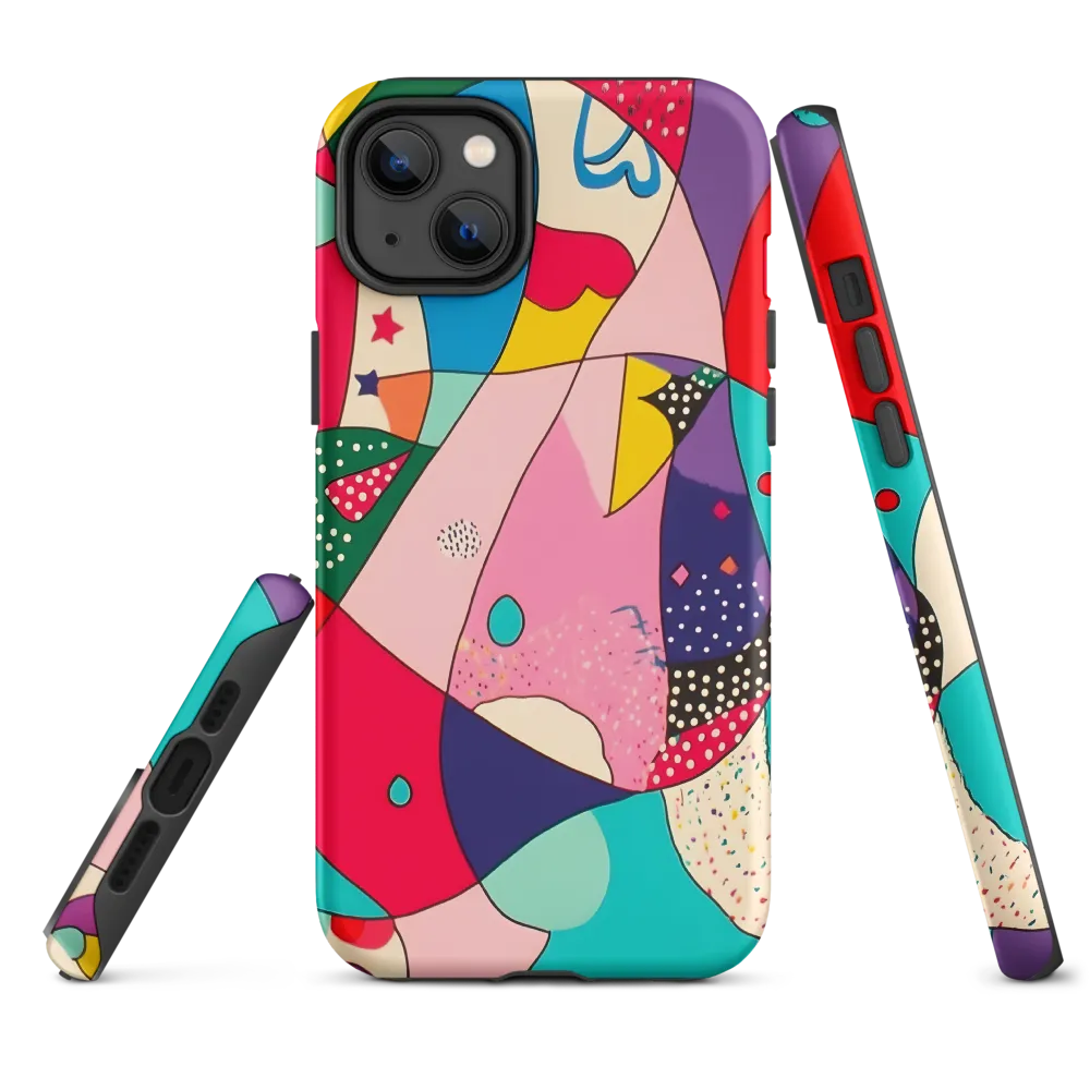 Playful Geometry in Color | Phone Case |  14 Plus | Tough Case | Matte