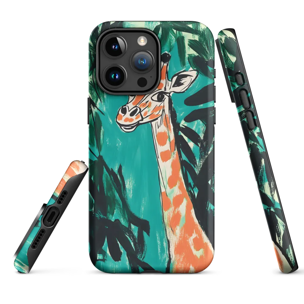 Curious Giraffe in Lush Greenery | Phone Case |  15 Pro Max | Tough Case | Matte