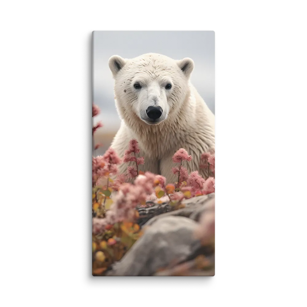 Curiosity Among Blooms: The Polar Bear