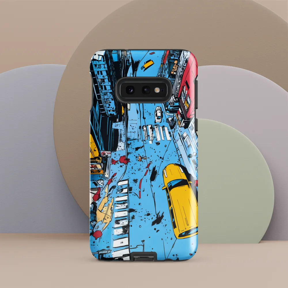 Urban Chaos: Aerial View of City Life | Phone Case |  S10e | Tough Case | Glossy