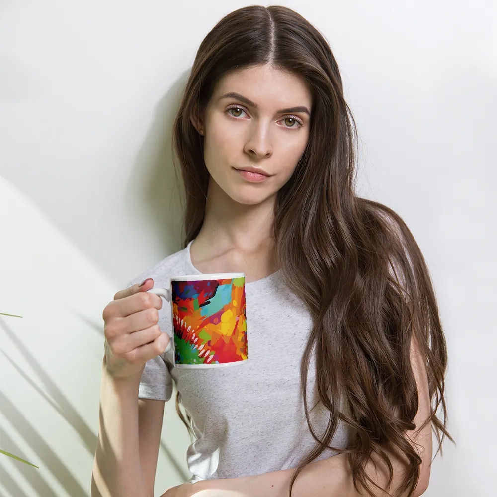 Colorful Lizard: An Abstract Adventure | Mug with White inside | 11 oz