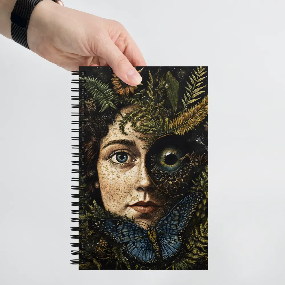 Nature's Embrace: A Surreal Portrait | Spiral Notebook