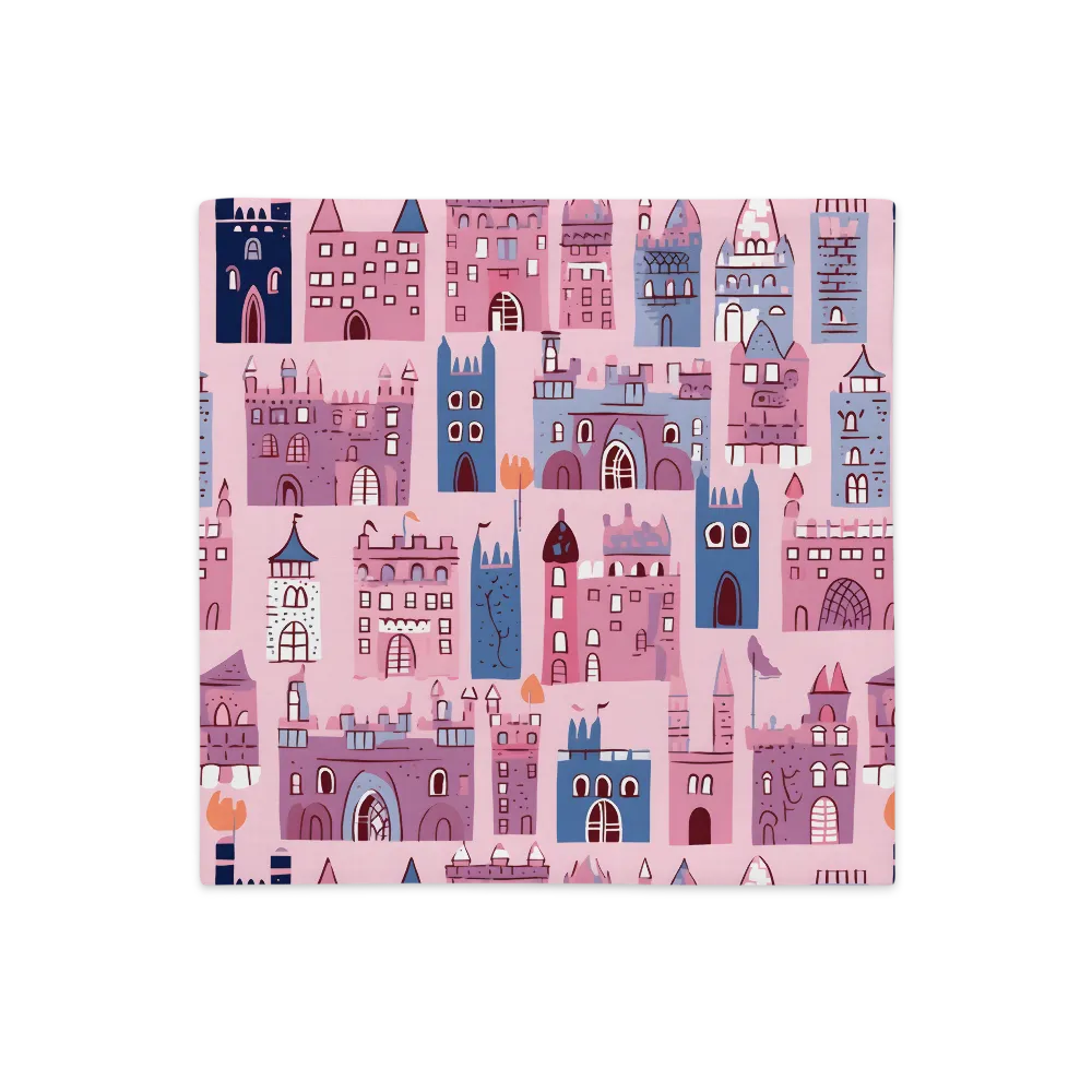 Whimsical Castles: A Playful Tapestry | Pillow Case | 18″×18″