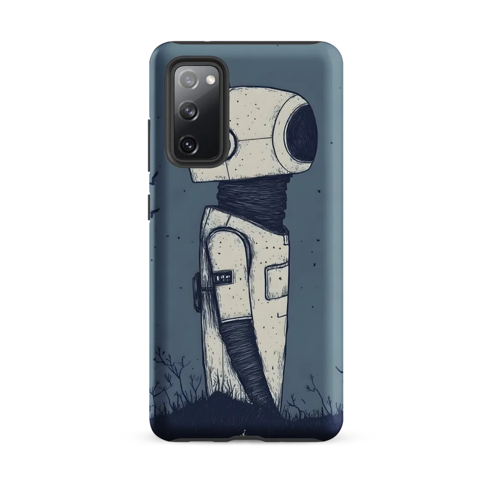 Contemplative Robot in a Barren Landscape | Phone Case |  S20 FE | Tough Case | Matte