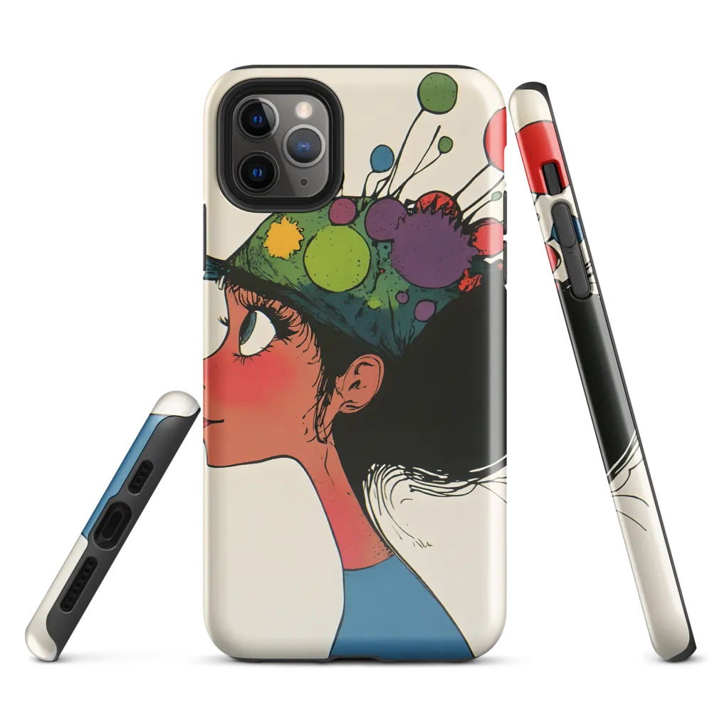 Playful Colors: The Party Hat Girl | Phone Case |  11 Pro Max | Tough Case | Glossy